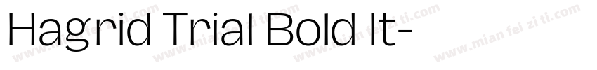 Hagrid Trial Bold It字体转换